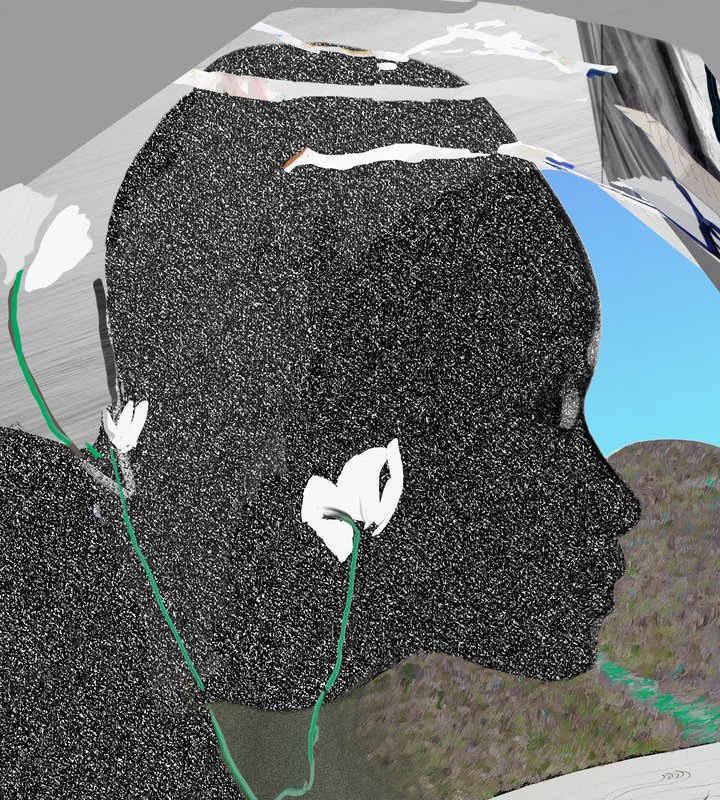 Alex Fischer, Untitled Head, 2013-05-13, 14×13″ / 356×330㎜, print